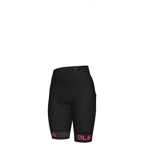 ALÉ Linea Solid Traguardo Women's Short - Black/Fluo Pink